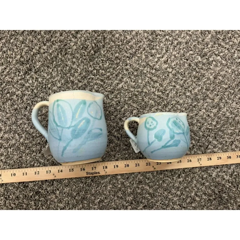 1914 M.Roy Pottery Pitcher and creamer